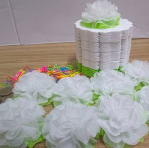 เซ็ต5ชั้น เซ็ตดอกไม้ กระดาษสาห่อเหรียญโปรย ทานพร้อมหนังยาง ราคาถูก ใช้สำหรับห่อเหรียญ 📢ราคาถูก