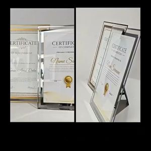 A4/6inch/8inch Photo Frame Crystal Glass Certificate Frame Simple Personalization Wall Decoration Tool