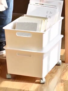 Storage Box with Wheels Stackable Organizer for Clothes Toys Large Capacity Multi Functional Bin