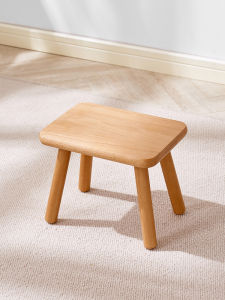 Stool ขนาดเล็ก ทรงสี่เหลี่ยม สไตล์ Scandanavian สำหรับเด็ก ทรงเรียบง่าย สไตล์บ้านสไตล์ย้อนยุค สวมง่าย ทนทาน