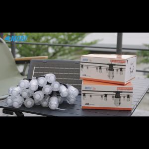 MODI ไฟโซล่าเซลล์ หลอดไฟ ไฟภายนอกอาคาร ไฟห้อยระย้า 10เมตร20หลอด เหลือง ไฟประดับตกแต่งโซล่าเซลล์ เปิดปิดอัตโนมัติ ไฟแต่งสวน ปีใหม่ คริสมาส ปาร์ตี้