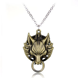 Final Fantasy VIII Necklace Sleeping Lion Heart Griever Squall Leonhart Lion Head Necklaces Pendants Fashion Game Jewelry