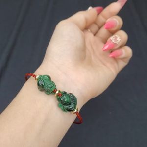 Q932 Vòng cáp hồ ly tỳ hưu Cẩm Thạch Sơn Thủy không kén mệnh - Phong Thuỷ TUDO P