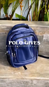 TERMURAH Tas Ransel Polo Milano 88372 Tas Ransel Polo Dewasa Tas Kerja Tas Traveling Tas Jumbo
