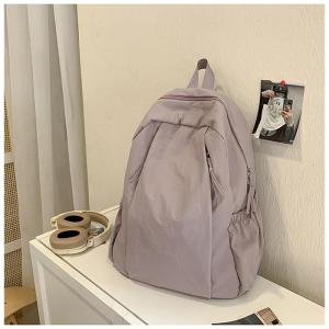 Ultra-Light Waterproof Womens Backpack for Shopping And Travel Simple Pure Color Outdoor Backpack for High School And College Students