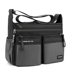 Large Capacity Oxford Cloth Canvas Shoulder Bag Mens Fashionable Outdoor Bag Single Shoulder Bag for Summer 2024 New Model