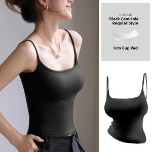TONERCE | White Adjustable Spaghetti Strap Bra Top with Padding