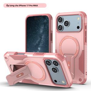Ốp Lưng Magsafe Armor Invisible Bracket Dành Cho iPhone Pro Max Plus - Có Giá Đỡ Sạc Không Dây Từ Tính Tương Thích Với Các Model Từ 12 Đến 17
