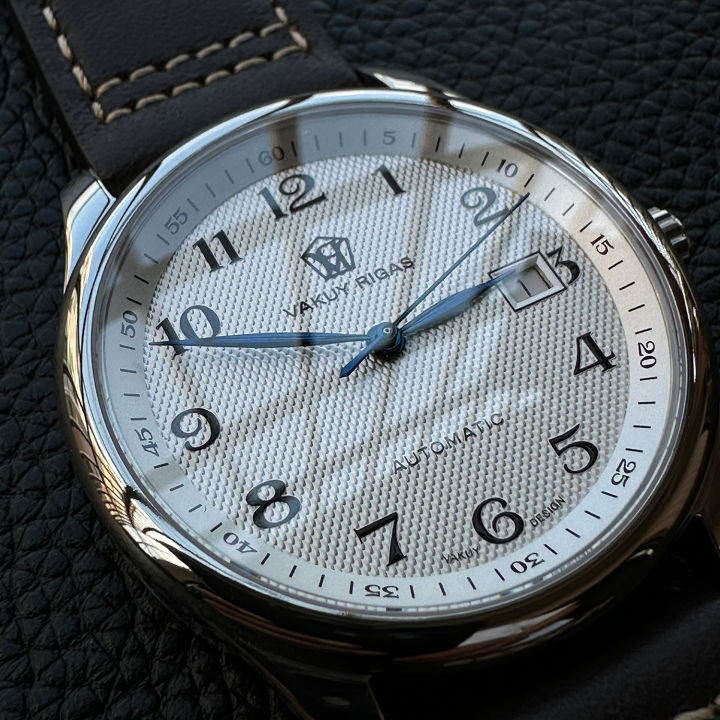 Đồng Hồ Cơ Tự Động Dành Cho Nam Homage Con Trỏ Màu Xanh Dạ Quang Dây Da Chống Nước ST2130/Chuyển Động Châu Á 2824 Đồng Hồ Doanh Nhân