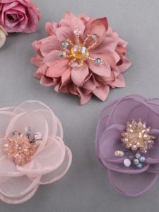 DIY Handmade Flower Accessories Korean Color Crystal Various Types Shoe Flower Childrens Floral Headdress Hair Accessories Decoration Clothes Accessories
