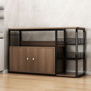 Multifunctional Floor Standing Multi-layer Storage Cabinet with Doors