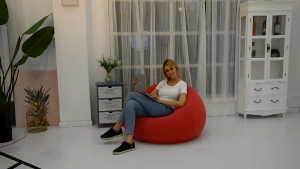 [Free Pump] Inflatable Flocking Air Chair lazy persons sofa Ideal for Camping Picnics Beach Vacations Kerusi Berbondong Kembung