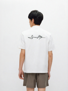 Semir | Handwritten Letter Print Pure Cotton Mens T-Shirt