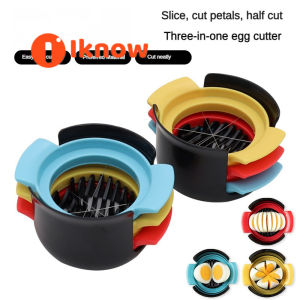 I know Kitchen gadget three in one multifunctional stainless steel egg slicer Korean egg slicer petal slicer
