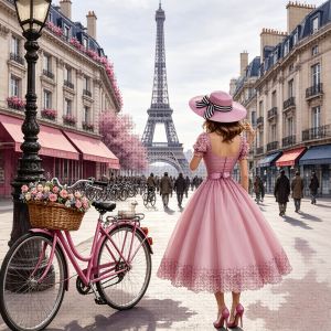 HUACAN City Street 11CT Cross Point Rose Flower Embroidery Kit Tower Bicycle Landscape Threads Adult Crafts Needlework Decor