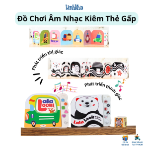 Đồ Chơi Âm Nhạc Kiêm Thẻ Gấp Kích Thích Thị Giác và Thính Giác Trí Não Cho Trẻ Sơ Sinh 0 12 Tháng Lalalook Lalala baby