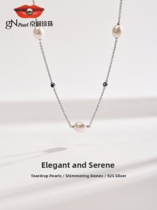 Elegant Sterling Silver Freshwater Pearl 7-9mm Pendant Necklace