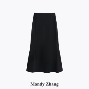 High-waist Elegant Black Mermaid Skirt