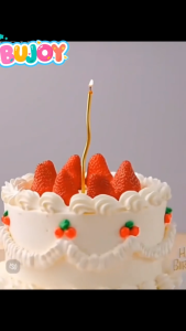 BLIVO เทียนวันเกิด เทียนปักเค้กแบบเกลียวโค้ง กล่องละ 6ชิ้น พร้อมส่งในไทย Happy birthday