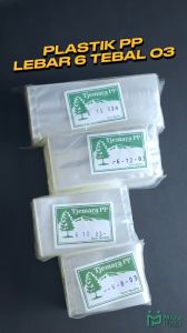 Plastik PP Lebar 6 Tebal 03 6x8 6x10 6x12 6x15 Kantong Plastik Bening