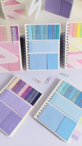 Set Notebook Sticky Notes Expanding Stickers Student Office Use Adhesive Simple Memo Stickers Notepad