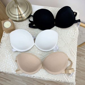 Beauty Back Small Chest Push up Tube Top Bra Open Back Invisible with Steel Ring Push-up Strapless Non Slip French Underwear Women