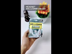 WELLCOMM HM - 001 Headset Earphone Handsfree Wired Original