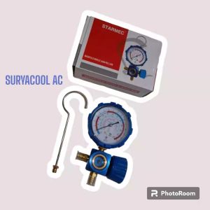 MANIFOLD AC SIGN GLASS SINGLE GAGANG BESI