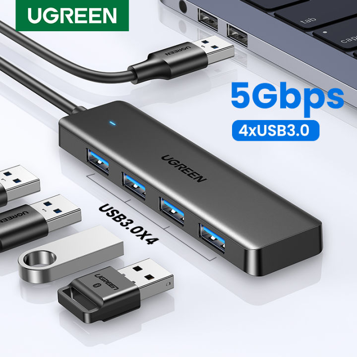 UGREEN 4Port USB 3.0 Hub, Ultra Slim HighSpeed USB Splitter Portable