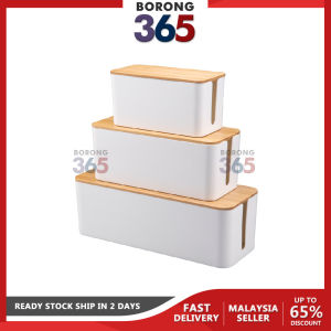 Cable Storage Box Wire Plug Hider Organizer Wooden Top Cable Box For Home Office Use