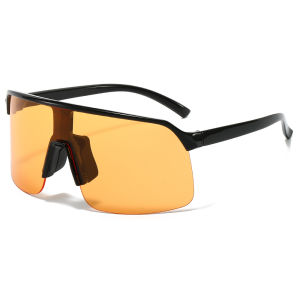 Half Frame Oversized Sports Sunglasses Women Men Reflective Anti Sand Cycling Glasses Fashion UV400 Sun Screen Eyepieces