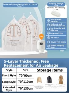 SIVASS | Dustproof Hanging Bag Transparent Vacuum Seal