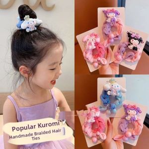 Thickened Childrens Kurokos Little Witch Tail Hair Ties Non-damaging High Elasticity Bun Hair Bands Little Girl Colorful Hair Accessories