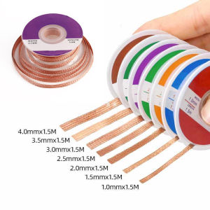 1.0-3.0mm Desoldering Mesh Braid Tape Copper Welding Point Solder Remover Wire Soldering Wick Tin Lead Cord Flux For Soldering