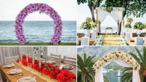 Simulated Rose Arch Decoration Lily Wedding Flower Wall Wedding Supplies Dining Table & Wall &door Graduation Celebration