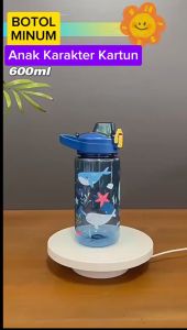 Botol Minum Anak Karakter 600ml BPA FREE/ Botol Minum Sedotan Anak Sekolah TK SD SMP