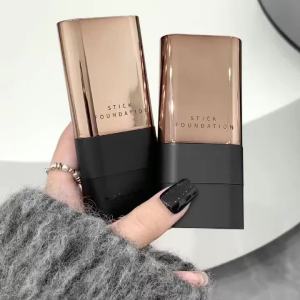 Eraser Double Head Foundation Stick with Brush (Velvet Moisturizing Light Concealer Liquid Foundation Make-up Long-Lasting Flaw