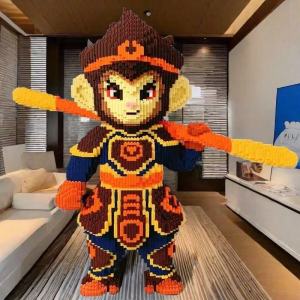 21286 ชิ้น Wukong อาคารบล็อกสไตล์จีน Monkey King Sun Wukong อาคารบล็อกของเล่นปริศนาทําด้วยมือ DIY ตกแต่ง Livi