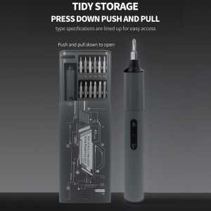 Obeng Recharge Electric Screwdriver 49 in 1 Set Tools Led Listrik Type C Alat Service