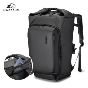 Kingsons 2025กระเป๋าเป้สะพายหลังสำหรับผู้ชายกระเป๋าเป้สะพายหลังดีไซน์ลำลองกะทัดรัดใหม่กระเป๋าโรงเรียนเด็กผู้ชายนักศึกษาแล็ปท็อปขนาด15/15.6นิ้วกันน้ำสำหรับแล็ปท็อป