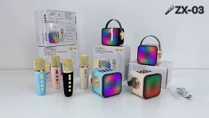 [✅SG Ready Stock] 2023 New LED Speaker Bluetooth 2Mic 1 Set Karaoke Speaker KTV Portable Cute wireless Microphone