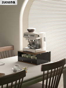 ชั้นวางของใส่เครื่องกรองกาแฟแบบเปิดด้านหน้า ชั้นวางของอะคริลิกป้องกันฝุ่น ชั้นวางของสำหรับโต๊ะทำงานแบบหลายชั้น