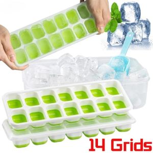 14 Grids Reusable Silicone Ice Cube Tray Easy Release Ice Blocks Maker Food Grade Summer Home Bar Ice Cube Mold