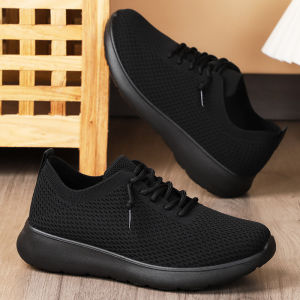 Breathable Mesh Work Shoes Mens Summer Lightweight Slip-On Casual Shoes Soft Bottom Anti-Slip Walking Shoes Versatile Comfortable