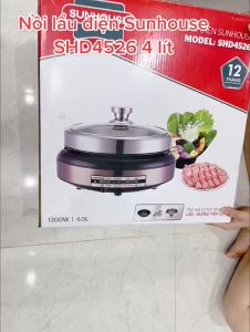 Nồi lẩu điện đa năng 2IN1 nướng và lẩu Sunhouse SHD4526 4L  / SHD4527 / SHD4520 / SHD4523  - Bảo hành chính hãng 12 tháng