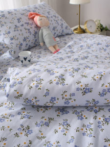 Deep Color Floral Pure Cotton Bed Sheet Single Piece 2.0 Meters Womens Style Country Home Bedding Durable Plant Pattern
