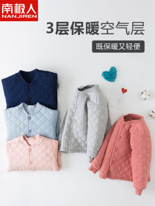 หนาขึ้น ผ้าฝ้าย มีฟองน้ำ เสื้อสเวตเตอร์ สําหรับเด็กผู้ชาย ชุดชั้นในความอบอุ่น ฤดูใบไม้ร่วง ฤดูหนาว Essential Pure ผ้าฝ้าย สามชั้น เด็กทารก เสื้อผ้า