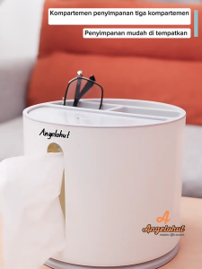 Angelohut S22001 Kotak Tissue Bulat Meja Putar 360 Multifungsi
