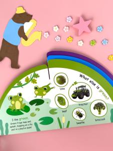 BEAR TALE Trẻ Em Màu Sắc Công Nhận Cuốn Sách màu cầu vồng Giác Ngộ Sách Giấy cứng Cho Vườn Ươm Giáo Dục 12 Trang