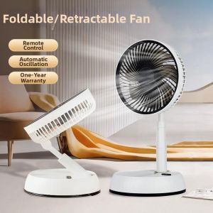 LIWAN | Compact Outdoor Remote Controllable Rechargeable Table Floor Dual-use Silent Extendable Oscillating Fan